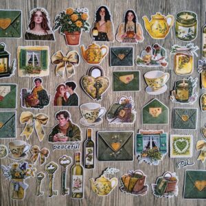 Letters in green