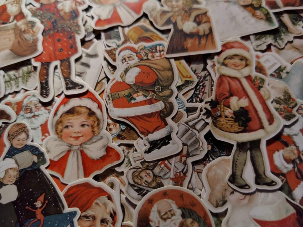 Vintage Christmas Stickers B Collection Yuca Gallery