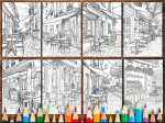 small neighborhood cafe (coloring book) - Image 11