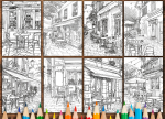 small neighborhood cafe (coloring book) - Image 10