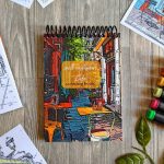small neighborhood cafe (coloring book)