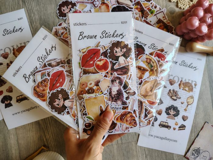 brown vibes stickers - Image 2