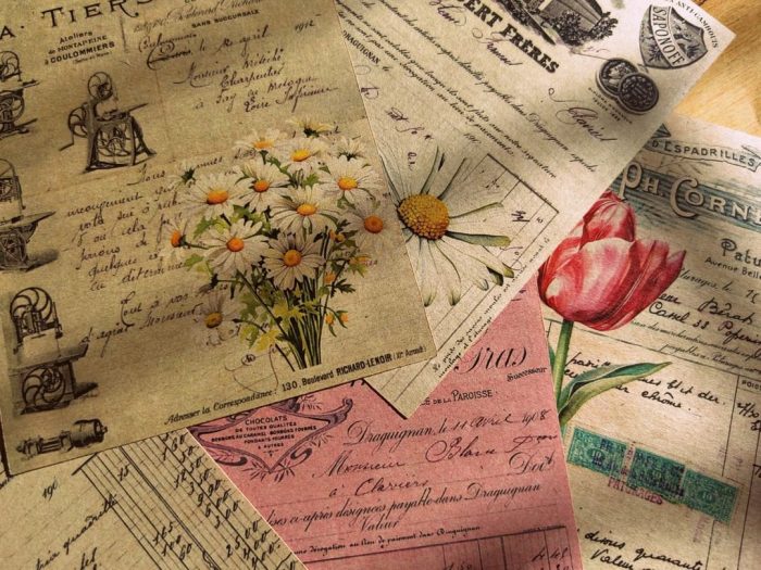 134602-1-1 Vintage floral invoices - Image 3