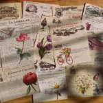 Vintage floral invoices