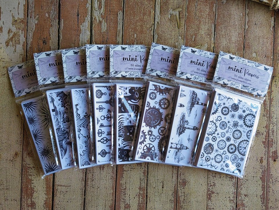 Mini papers black and white - Image 7