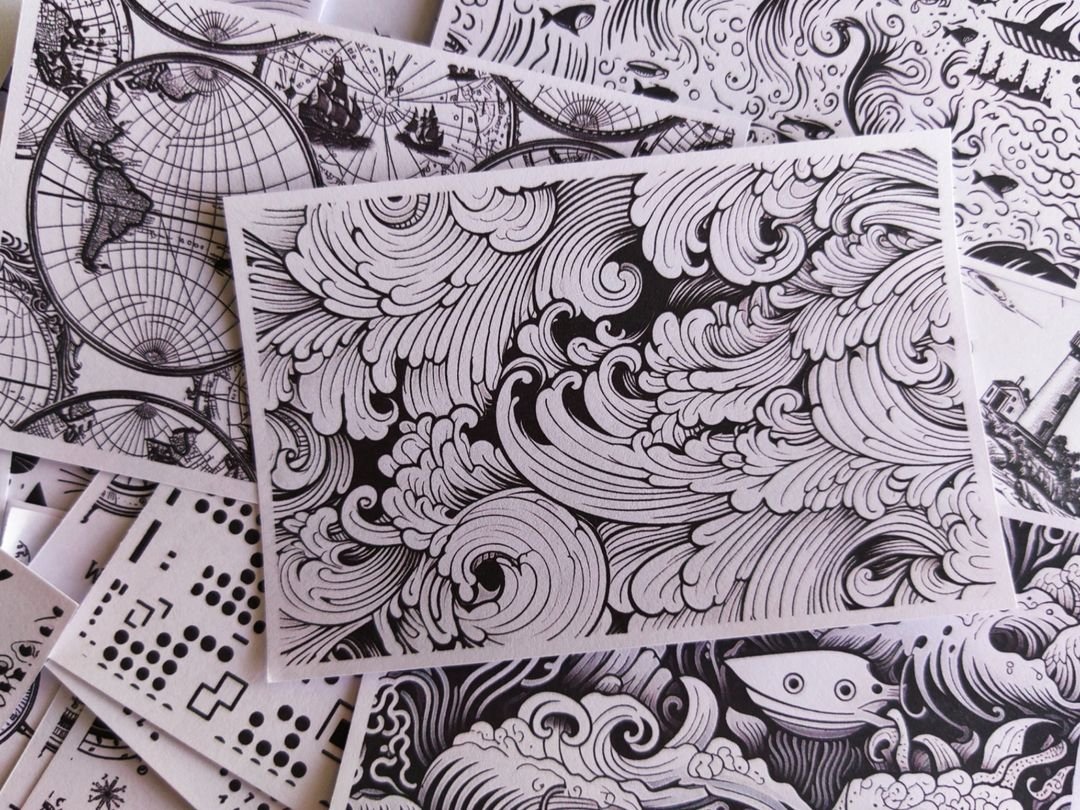 Mini papers black and white - Image 9