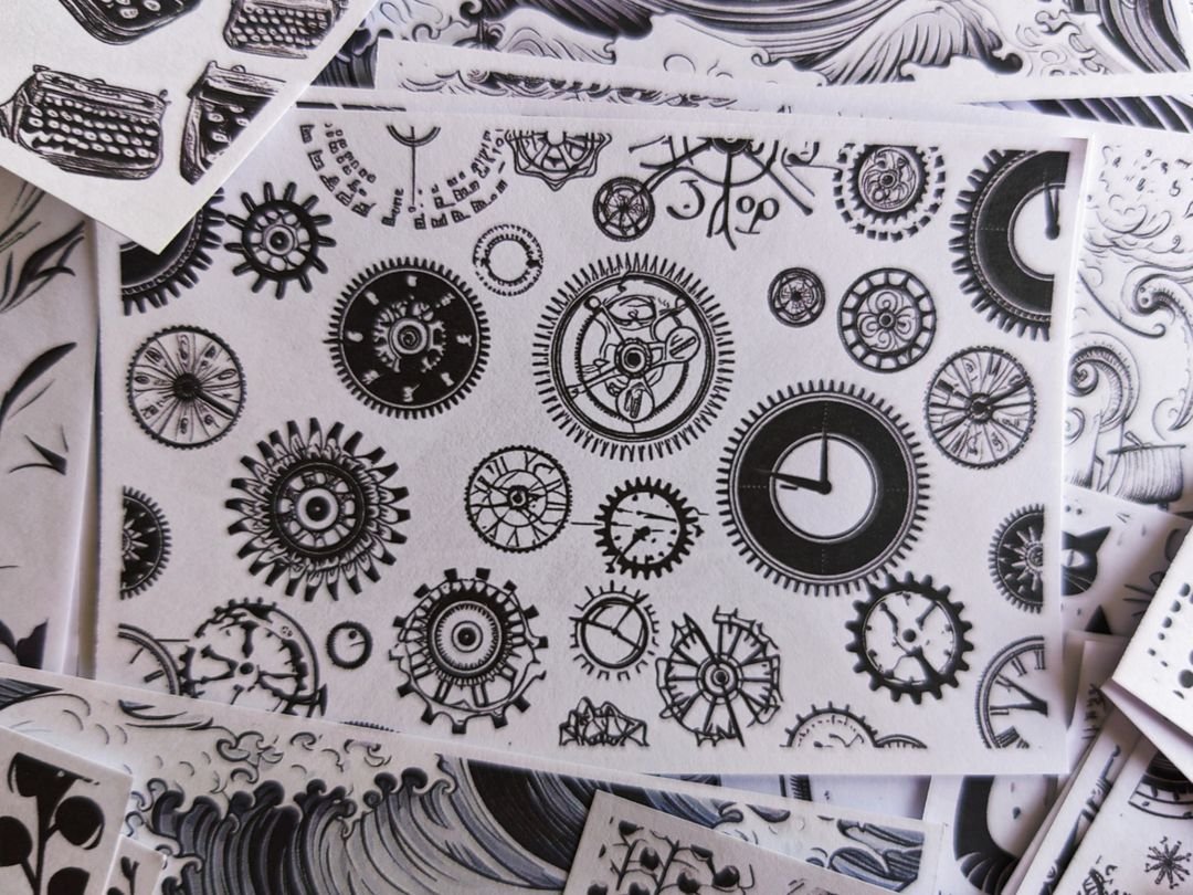Mini papers black and white - Image 8