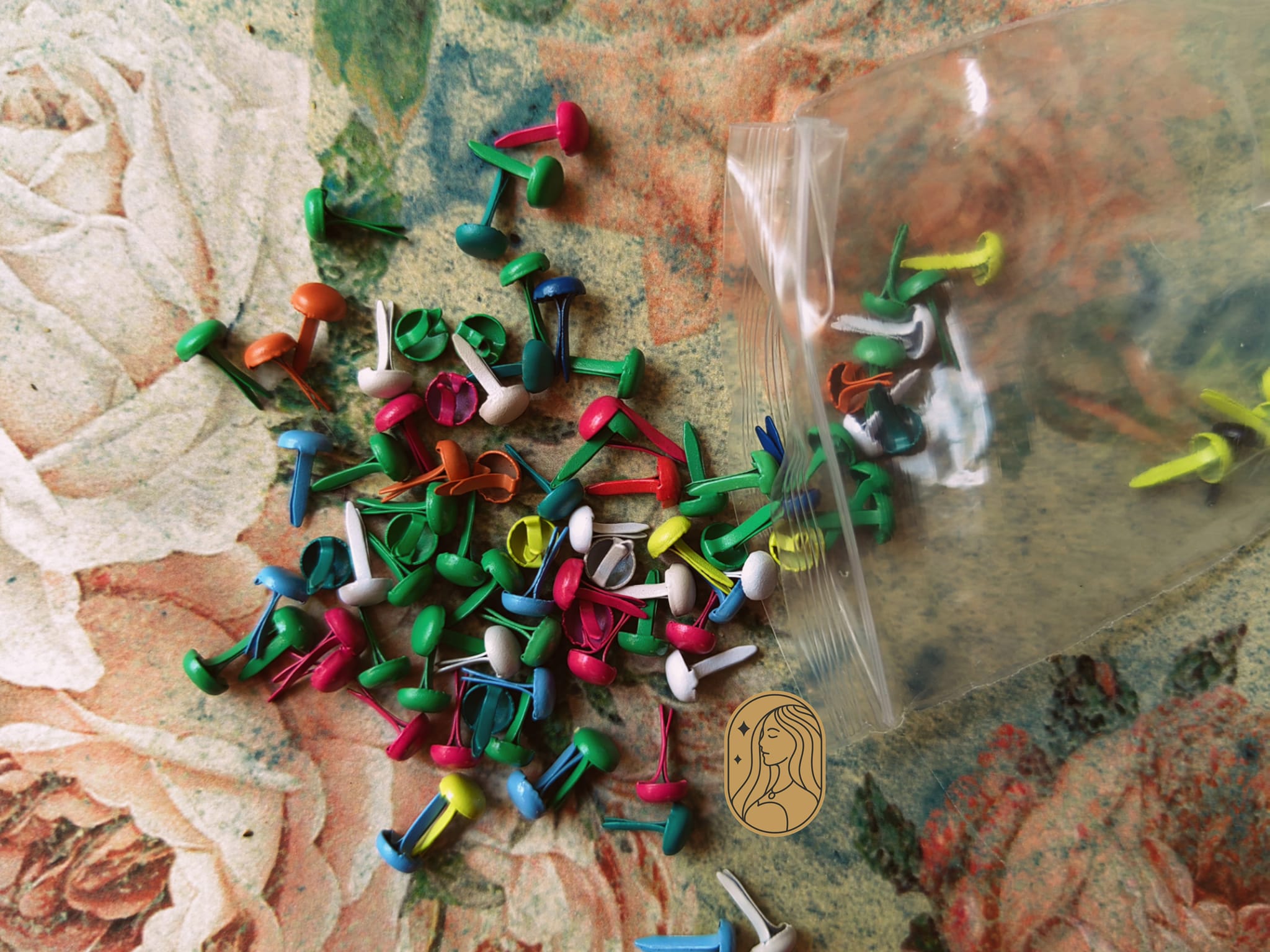 Vintage brads with Manu shapes and colors - Image 5