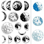Moon clear stamp