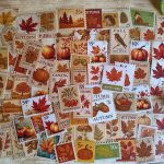 Autumn postage stamps