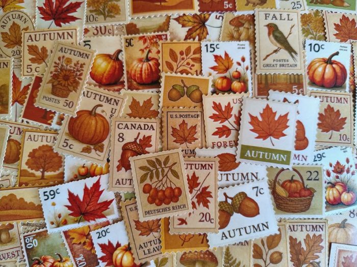 Autumn postage stamps - Image 3