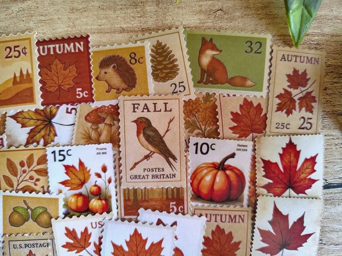 Autumn postage stamps - Image 7