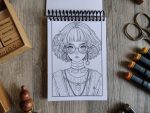 Cute girl universe coloring book - Image 7