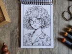 Cute girl universe coloring book - Image 10
