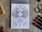 Cute girl universe coloring book - Image 9