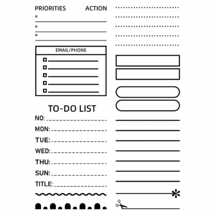 planning clear stamp