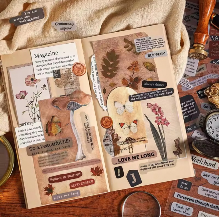 vintage phrases stickers - Image 4