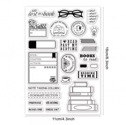 Books lovers clear stamp