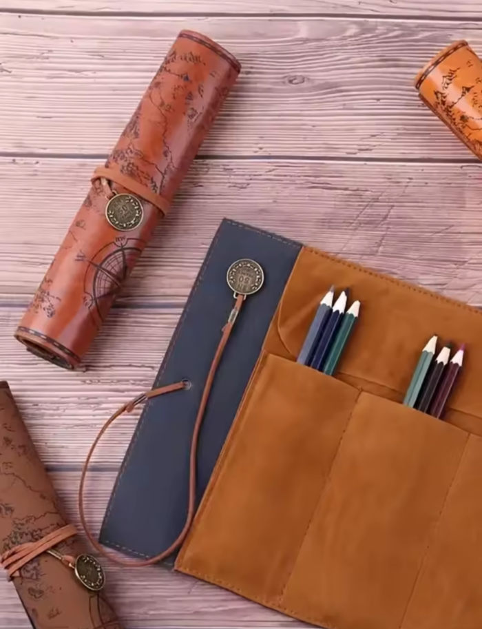 vintage roll pencil bag - Image 7