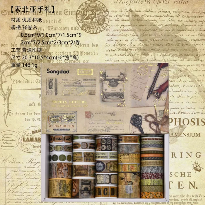 Century collection gold foil washi tape - Image 2