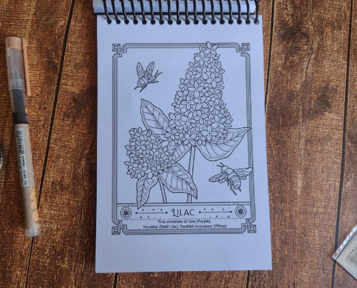 The language of flowers coloring book - Image 3