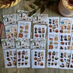 mini coffee stickers sheets