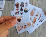 mini coffee stickers sheets - Image 3