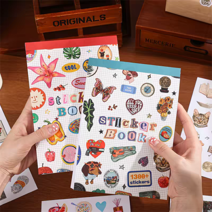 Mega 1300+ Vintage Sticker Book - 50 Sheets - Image 6