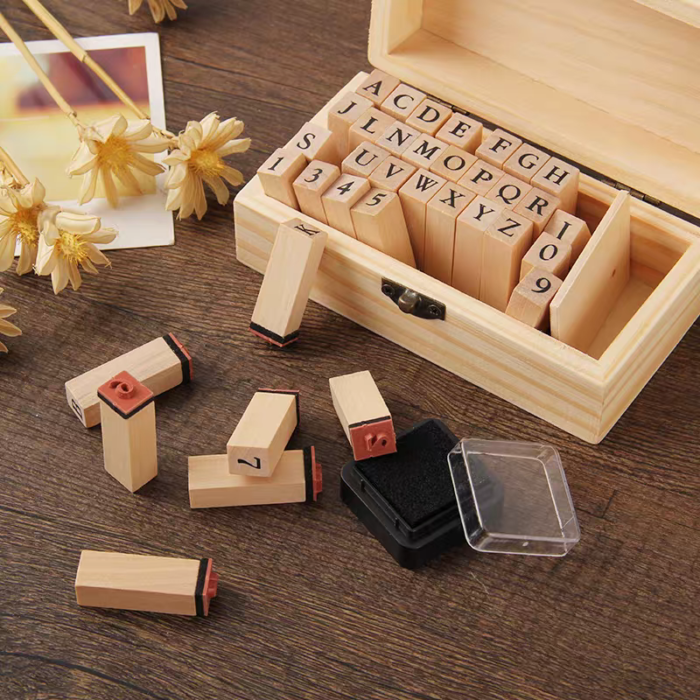 Vintage Wooden Stamp box - Image 7