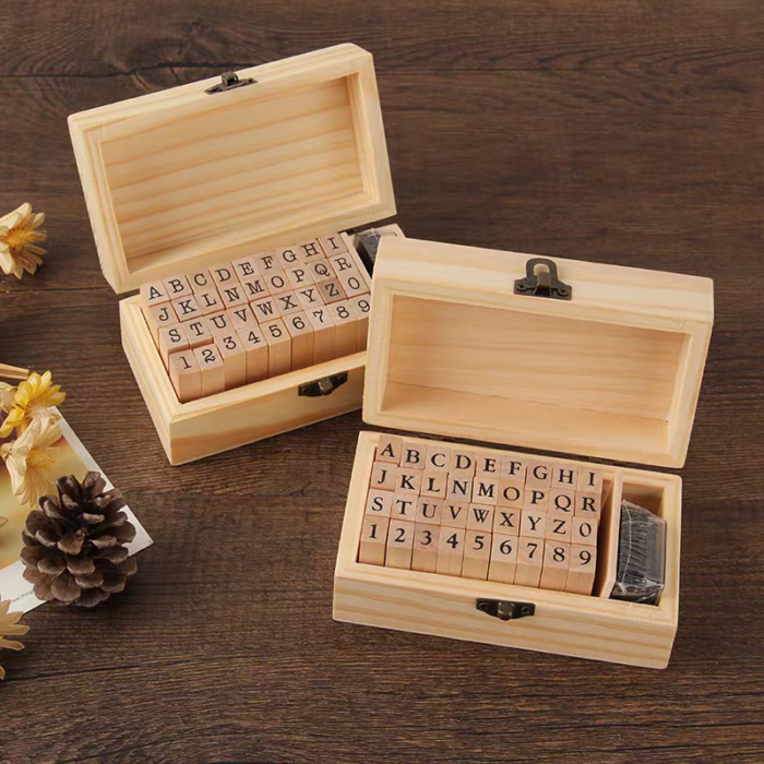 Vintage Wooden Stamp box - Image 5